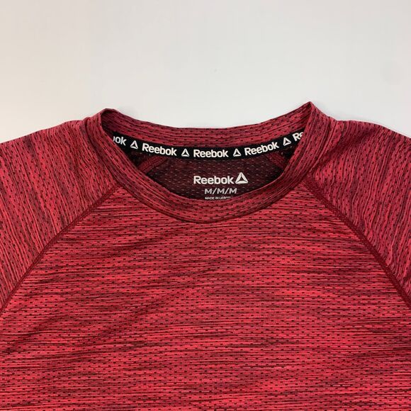 Reebok Crossfit T Shirt Mens M Medium Red Spacedye Stretch Performance Tee - Picture 4 of 11